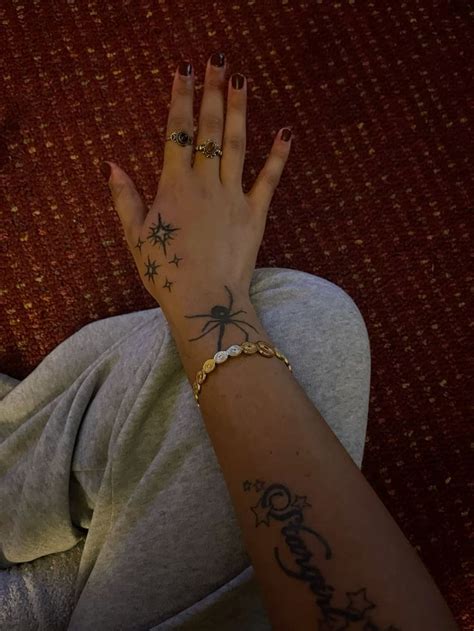 stargirl tattoo|girl with the spider tattoo.